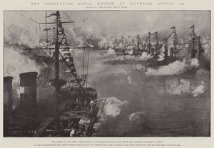 La revisión naval de la coronación en Spithead, 16 de agosto